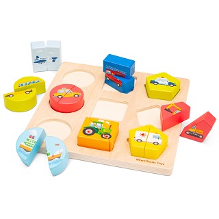 Shape block puzzle - vehicles